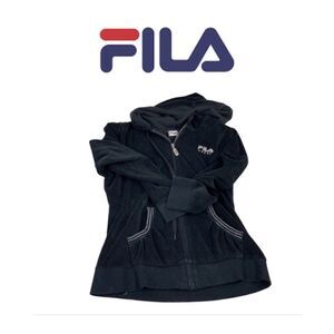 Fila Hooded Velvet Sweat Jacket. Sz M